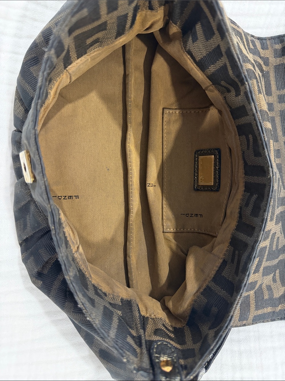 Fendi Small Chef Shoulder Bag, Zucca Canvass - Picture 12 of 12
